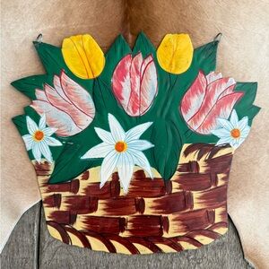 Colorful Floral Metal Wall Art